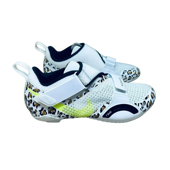 🚲Women's Cycling Shoes 6.5 Nike SuperRep Cycle Spinning White Leopard CJ0775-17 - Picture 3 of 11